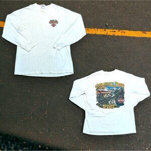 Harley Davidson Made in USA Chilkoot Pass Skagway Alaska Long Sleeve Large 2010